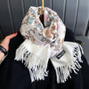 Winter Warm Cashmere Scarf for Women Embroidery Pashmina Blanket Thick Shawl Wrap Neckerchief Bufanda Echarpe Poncho