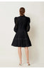 French Elegant Lace Splicing Waist Lantern Sleeve Dress Vintage High Collar Princess Dress Organza Cocktail Women's Wear