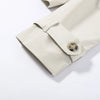 Women's Coats Jacket Double Breasted Belted Cropped Trench Coat Stand Collar Long Sleeve Casual Outerwear For Ladies