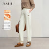 Tapered Sweatpants Winter Versatile Thicken Warm Women's Pants Butterfly Embroidery Fit Casual Trousers 12544153