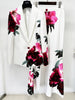 High Street Designer Runway Suit Set Women's Floral Printed Blazer Flare Pants Suit 2pcs