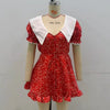 Sexy Floral Printed Mini Dress Women V-neck Flared Sleeve Waist Cinching Ruffle Bodycon Vestido Lady Party Vacation Gowns