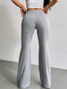 Autumn and Winter Solid Color Drawstring Women's Bell-Bottoms Casual Dressing