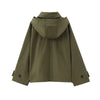 Women's Jackets Green Oversized Hoodies Autumn Winter Coats And Jackets Long Sleeve Loose Removable Hood Outerwears