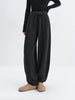 Leisure Loose-fitting High-waisted Drawstring Knit Lantern Pants for Women Winter Style Korean Style