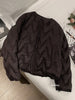 Autumn Winter Lightweight Wave Quilted Puffer Jacket Women Loose Round Neck Short White Duck Down Coat Outwear