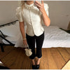 Elegant Lace Up Blazer Jacket Waist Cinching Irregular Hem V Neck Single Breasted Women's Suit Lady Commute Clothing