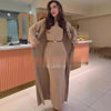 Women Knitted Dress Suit Cardigan Knitting Dresses 2 Piece Sets Maxi Gown Knitwear Outfits Autumn Winter Vestidos Ensemble