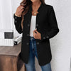 Autumn and Winter Women's Blazers Casual Suit Black Jacket Three-plate Double Button Top Office Coat for Female