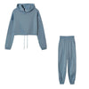 Fall Winter Women's Hoodies Two Piece Set - Oversized Hoodie Sweatpants Sportswear Suit Casual Sweatshirt Trouser Set