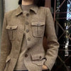 Ladies Woolen Coat Autumn Winter High-Quality Casual Temperament Short Coats Women's Slim Wool Coat Solid Color Lady Outerwear