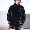 Imitation Mink Coat For Women Autumn Winter Thicken Warm Stand-up Collar Velvet Fur Jacket Female Korean Loose Fur Outwear