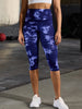 Women's High Waisted Capri Pants Soft Tummy Control No See Through Workout Yoga Running Athletic Push Up Gym Leggings