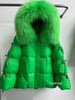 Lagabogy Big Natural Fox Fur Puffer Jacket Winter Clothes Women Thick Warm White Duck Down Coat Female Real Fur Parker