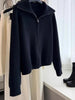 Women's Large Lapel Cashmere Sweater Coat Thick Loose Knit Turtleneck Cardigan for Autumn And Winter