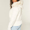 Chic Fur Collar Hooded Women's Cotton Jacket Solid Zipper Slim Waist Pocket Warm Thick Coat Winter Autumn Female Outerwear