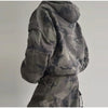 Camouflage Printed Pant Set Women's Hooded Zipper Pockets Coats High-waist Wide-leg Trousers Autumn Outfit