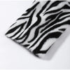 Women Zebra Print 2 Piece Set Round Neck Cropped Jacket Mini Skirt Set All Matching Suit Female Autumn Street Office Outfit
