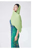 Pleated Shawl Coat For Women Slash Neck Solid Color Headcloth Scarf Versatile Coats Spring 2Z2603