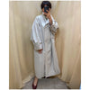 Green Lapel Belt Lace Up Long Trench Coat Women Lantern Sleeve Waist Cinching Jacket Autumn Lady Street Daily Outerwear