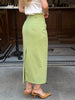 Lapel Collar Tie Waist Women Blazer With Midi Pencil Skirt Two Piece Set High Waist Slim Fit Minimalist Elegant Office Outfit