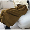 Women Carrot Pants Elastic Waist Loose Casual Solid Pocket Japanese Vintage Trousers Female Mom Wide Leg Pants Clothes