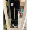 Black High Waist Bell Bottom Jeans Women's Autumn Slim Fit Stretch Small Size Bulletproof Denim Pants