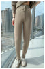 100% Mink Cashmere Knitted Feet Pants Women's Elastic Waist Slim Trousers Warm Joker Radish Pants Autumn Thick Leggings