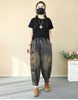 Artistic Retro Embroidered Jeans Women's Wear Spring Autumn Loose High Waist Elastic Denim pants Female Casual Trousers