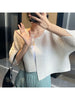 Pleated Casual Thin Jacket for Women with A Sense of, Loose One Button Short Cardigan Top for Women