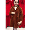 Mother's Winter Jacket Long Thicken Imitation Mink Cashmere Coat High End Middle Aged Elderly Women Knitted Cardigan Sweater 4XL
