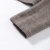Houndstooth Blazer Set Women Lapel Collar Full Sleeve Coats Loose Long Trouser Lady Vintage Two Piece Outfit