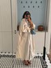 Women Solid Casual Long Trench Coat Lapel Collar Single Breasted Long Sleeve Loose Windbreaker Spring Autumn Streetwear