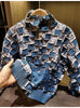 Pleated Jacket Plisse Womens Fall 3D Pleated Color-Block Print Coating Casual Loose Fitting Commuter Long Sleeve