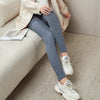 100% Merino Wool Striped Leggings Women's Winter Warm Knitted Tights Solid Color Women's Trousers