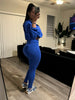 Street Women's Set Zipper Fly Crop Sweatshirt and Jogger Sweatpants Elegant Fall Sportwear Two 2-Piece Set Outfits