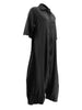 Women Plus Size Jumpsuit Business Casual Black Shirt Collar 3/4 Sleeve Pocket Harem Pants Rompers Single Breasted Loose Outfits