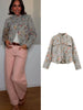 Women Glitter Sequins Blazer Long Sleeve Vintage Print Stand Collar Neck Street Blazers Casual Slim Autumn