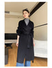 Dual Purpose Collar Wool Coat Horn Button Women 100% Wool Overcoat Double-Layers Autumn Winter Long Jacket Thick Trench Coat #23