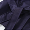 Solid Laepl Lace Up Trench Coat Women Full Sleeve Waist Cinching Short Windbreak Autumn Office Commute Outwear