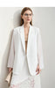 Women's Coat Autumn Autumn Turned Over Collar Color-block Spliced Fabric Casual Loose Blazers For Woman 12641083