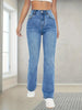 Womens Pants Casual Streetwear High Waist Wide Leg Flared Trousers Loose Fit Comfortable Daily Walking Denim