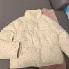 Sweet Printing All Match Hooded Jackets Y2K Zipper Top Loose Coat Preppy Style Casual Thicken Warm Women Parkas