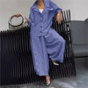 Spring Fall Women's 2 Piece Set Suit Office Lady Floral Striped Loose Blazer Casual Wide Leg Pants Suits For Women Clothing