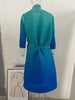 Contrast Color Pleated Dress For Women Open Stitch Belt Midi Elegant Dresses Ladies Party Clothing Spring 2R7326
