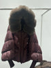 Winter Natural Large Fur Collar Hooded Down Jacket Women White Duck Down Solid Outwear Female Warm Quilted Lantern Sleeve Jacket