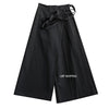Korean Autumn Irregular False Two-piece Skirt Pants Women Wide-leg Pant Ladies Elastic Waist Straps Casual Pant Lady
