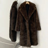 Mueyeruho Winter Women Faux Fur Jacket Coat Solid Khaki Long Sleeve Thick Warm Overcoat Outwear Fluffy Coat For Women