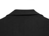 Women Elegant Lace Hem Black Suit Coat V-neck Single Breasted Slim Fit Blazer Spring Office Lady Blazer Outwear
