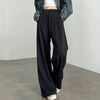 Korean White Suit Pants Women Casual Loose High Waisted Wide Leg Pants Ladies Simple All-Match Office Straight Trousers